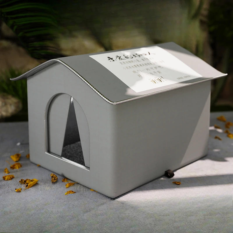 Waterproof Outdoor Cat House Warm Foldable Pet Shelter for Winter Cats
