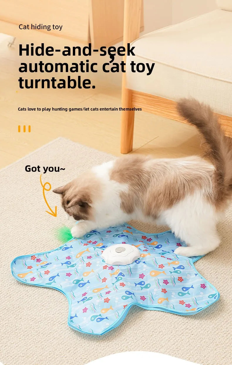 Interactive Automatic Cat Toy with Moving Feathers
