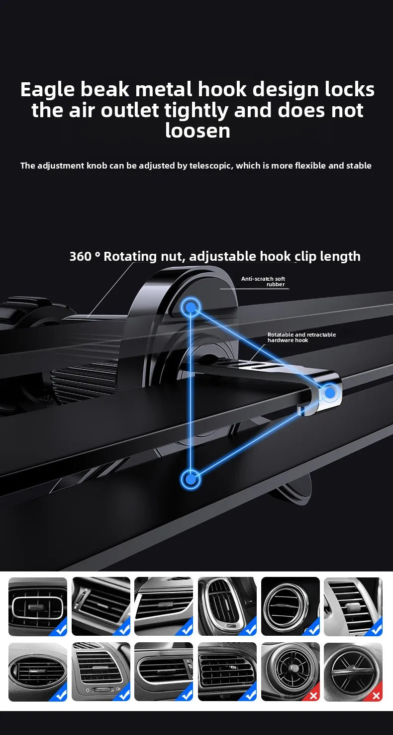 360° Air Vent Mount for iPhone, Samsung & Xiaomi Magnetic Car Phone Holder