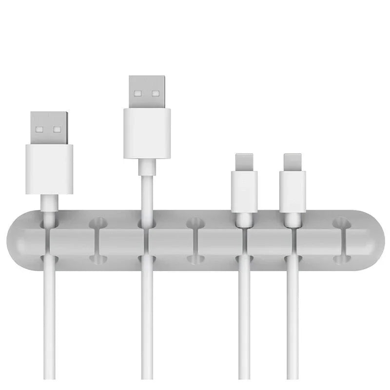 NNBILI Silicone USB Cable Organizer Cable Winder Desktop Tidy Management