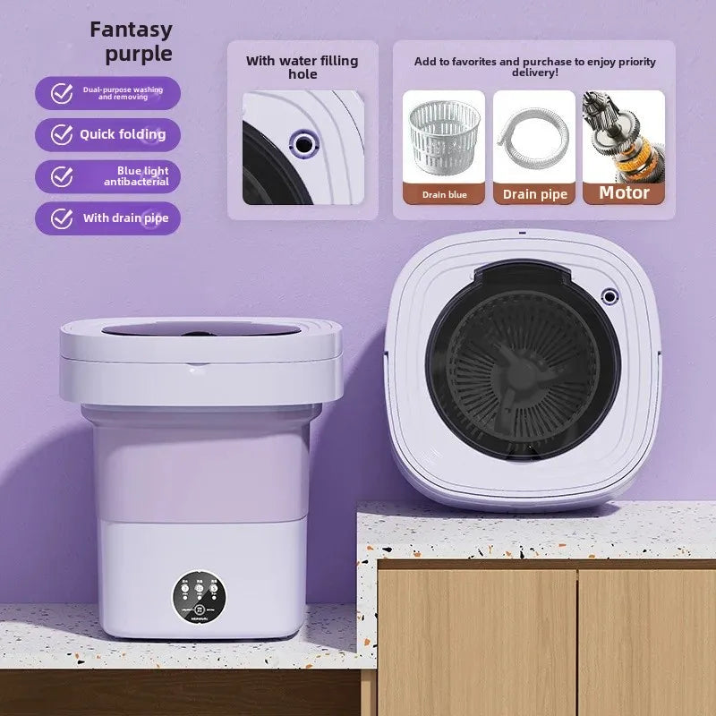 Portable Folding Washing Machine Home Use Integrated