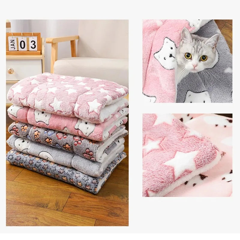 Soft Plush Cat Bed Cozy Washable Sleeping Cushion for Indoor Cats