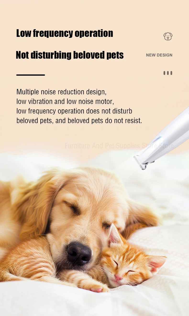 Rechargeable Dog Paw Trimmer with LED Light