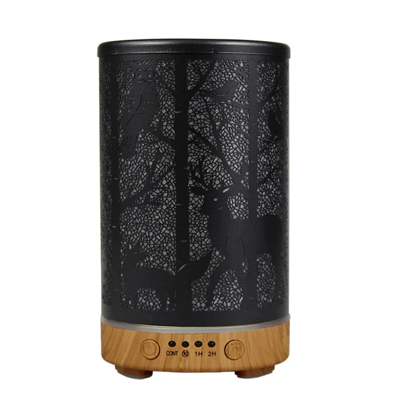 Aroma Diffuser Ultrasonic Perfume Air Humidifier Iron Art Deer Pattern