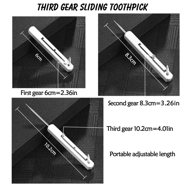 Portable Titanium Toothpicks Pocket Toothpick Metal Toothpick Holder
