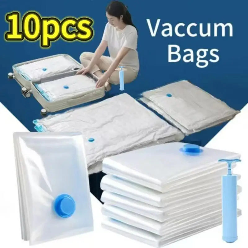 Space Saving Compression Bags for Clothes, Quilts & Bedding (1–10 Pack)