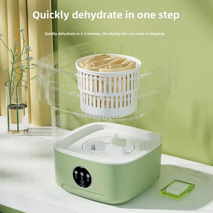 Portable Folding Washing Machine Home Use Integrated 11L Large Capacity Bras Pants Stockings Mini Washing Machine