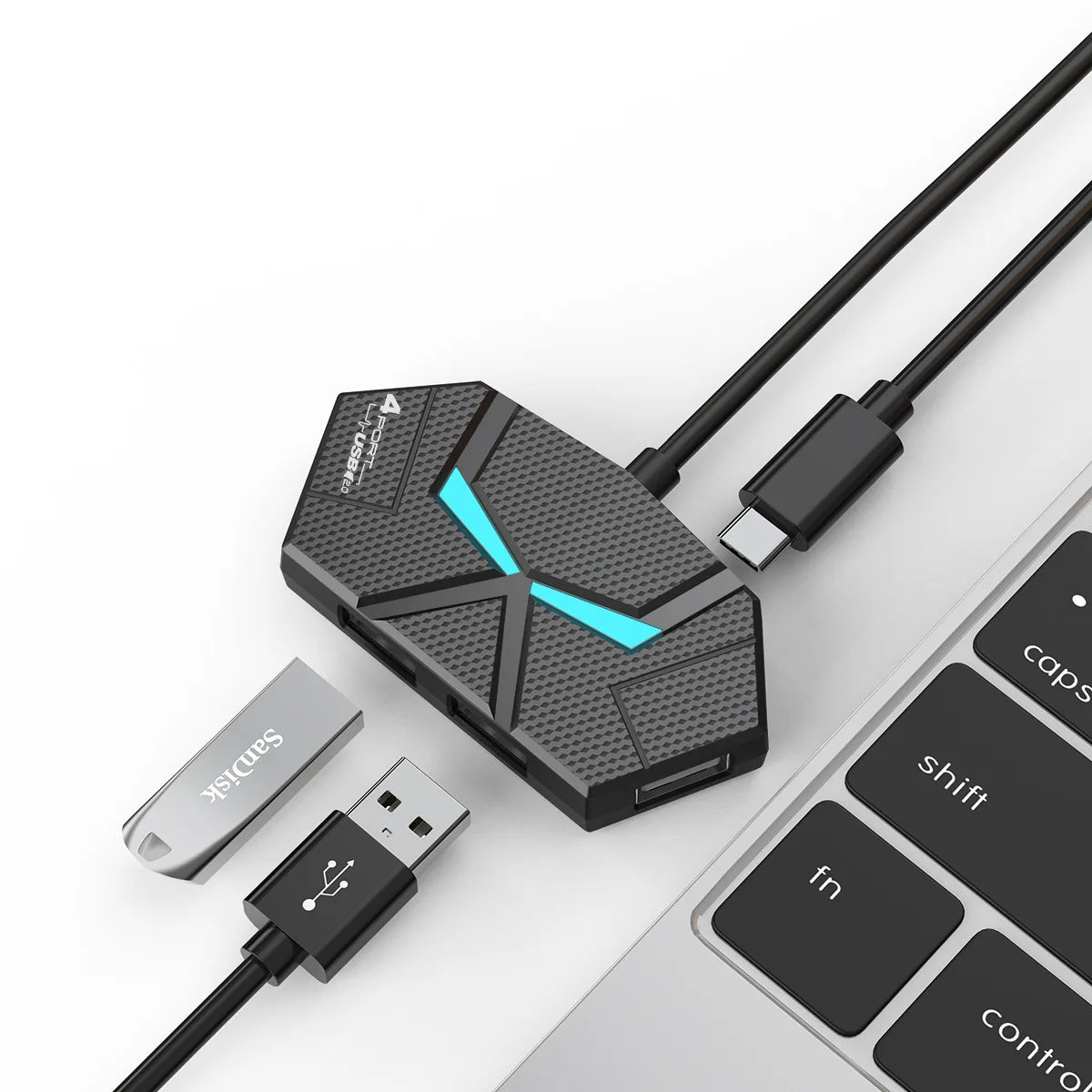 HUB 7-port Compatible USB2.0 Expansion Splitter