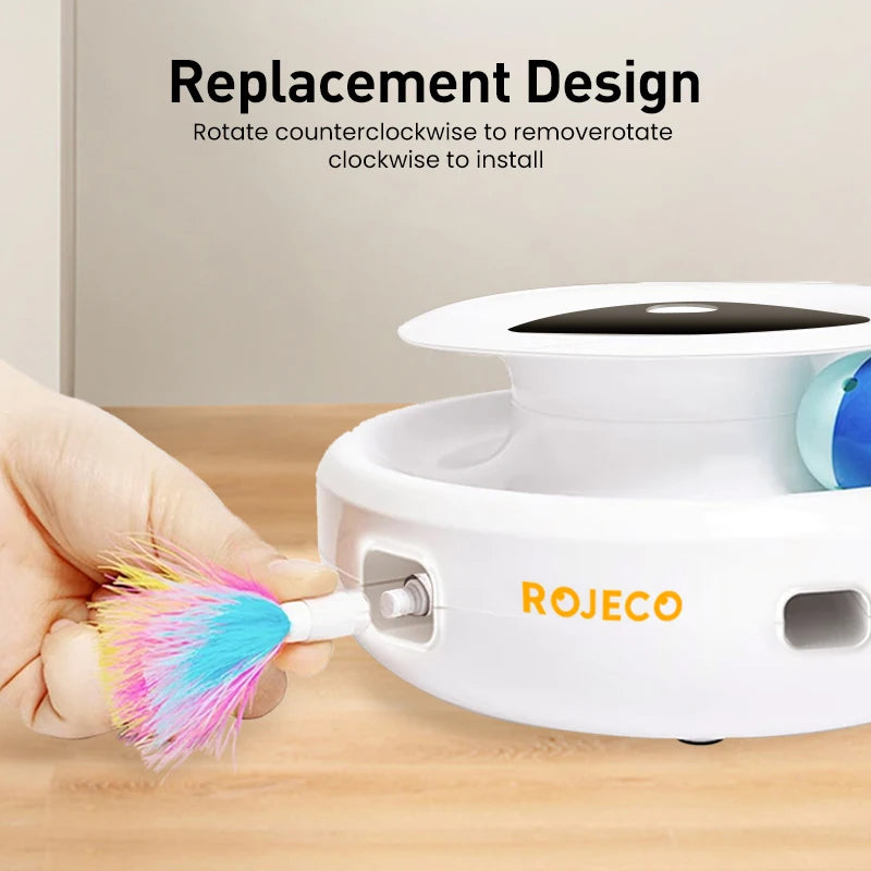 ROJECO 2-in-1 Automatic Cat Toy Set