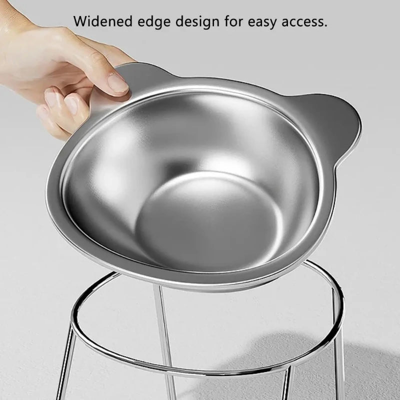 Elevated Stainless Steel Cat Bowl