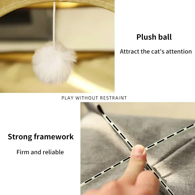 Indoor Cat Cave Bed Warm Pet House for Cats Small Dogs