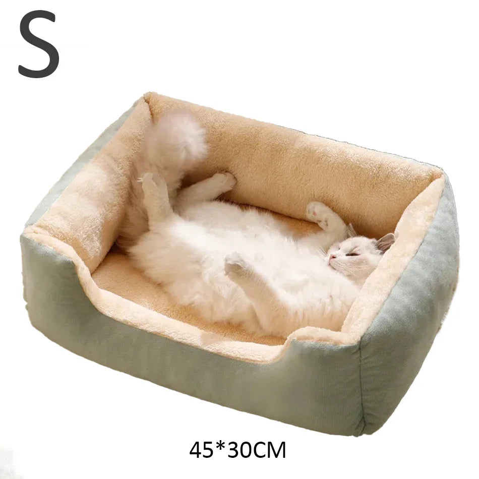 Soft Plush Cat Bed Warm Breathable Sleeping Mat for Indoor Cats