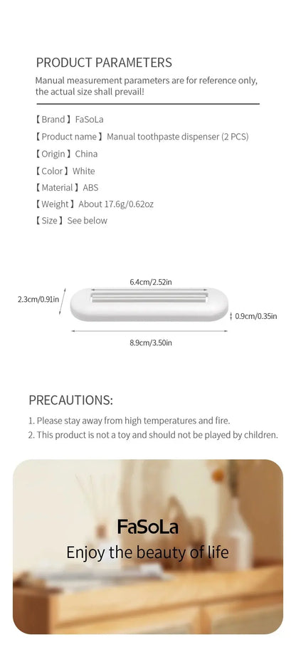 Toothpaste Squeezer, Toothpaste Clip, Facial Cleanser Hand Cream Squeezer, Household Manual Toothpaste Rolling Squeezer