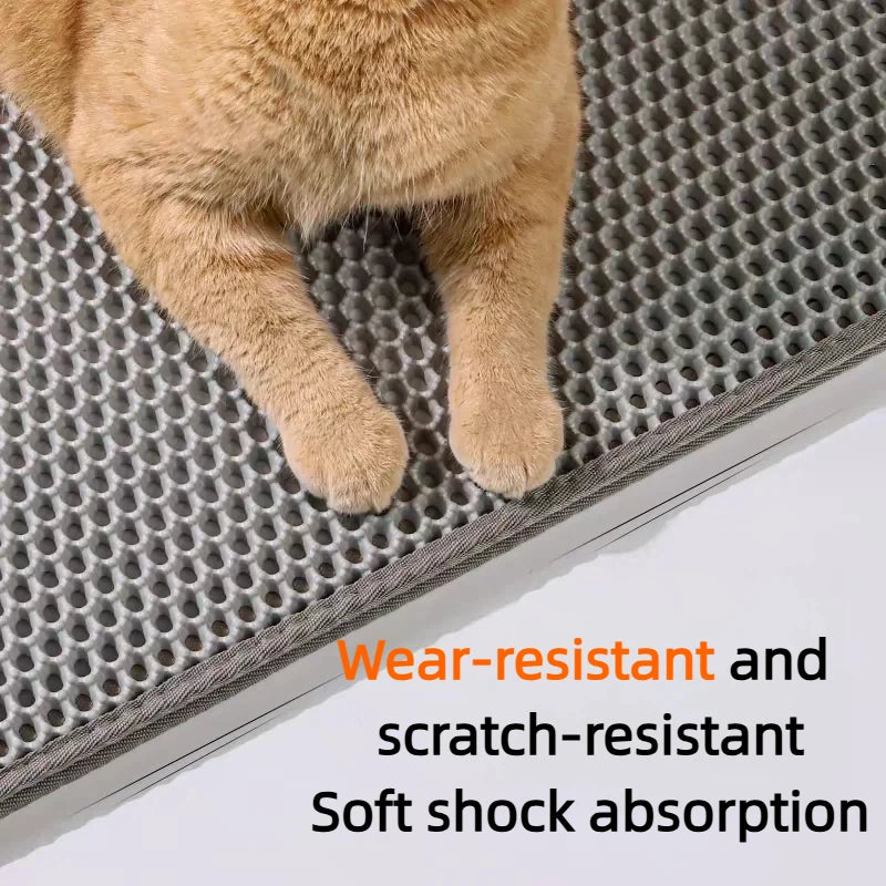 Waterproof Cat Litter Mat EVA Trapping Pad for Clean Floors Cats