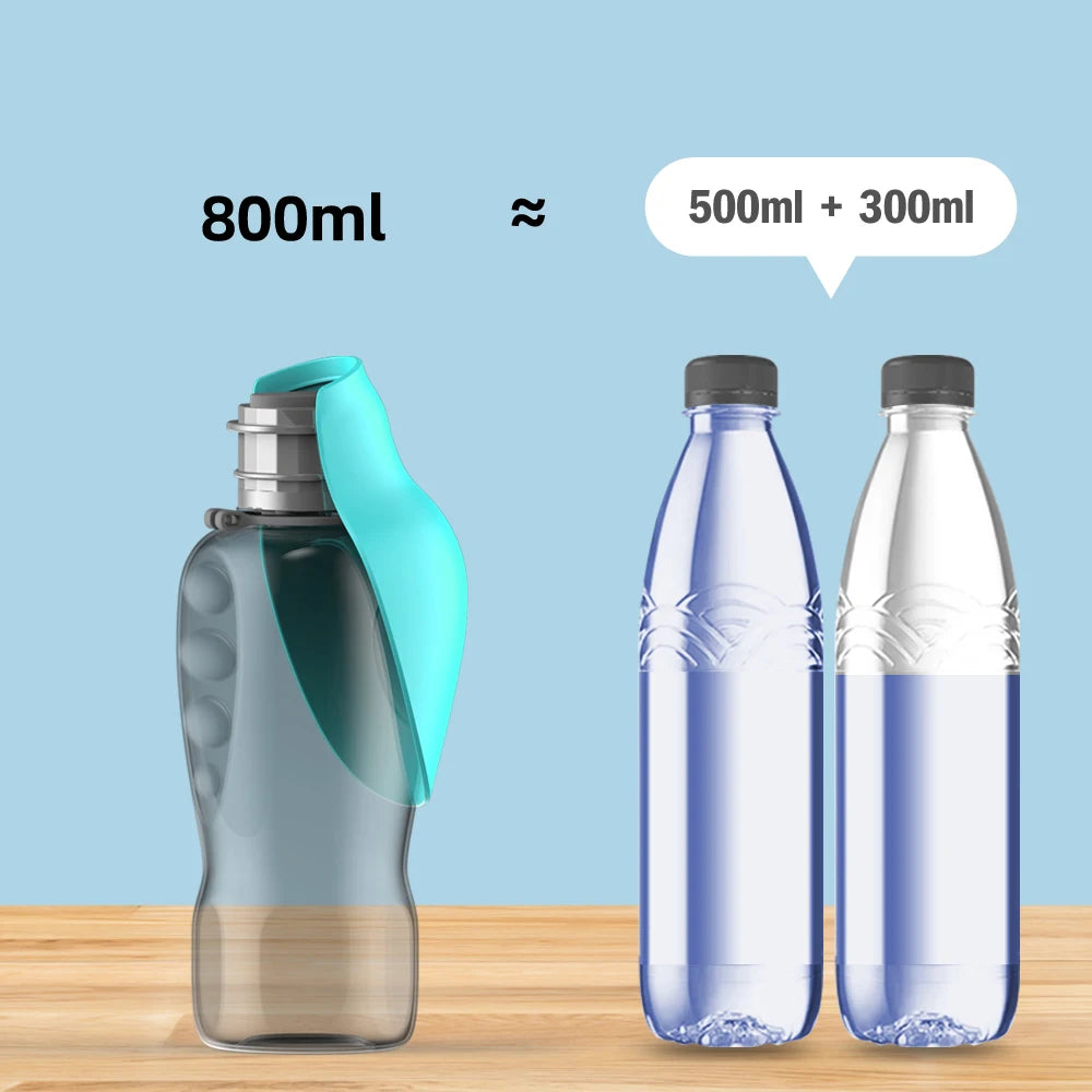 800ml Portable Dog Water Bottle For Big Dogs Pet