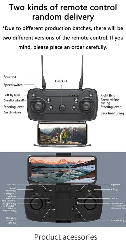 2025 New E88 Pro WIFI FPV Drone Wide Angle HD 4K/1080P Camera  Height Hold Foldable Quadcopter RC Helicopter Toy Gift