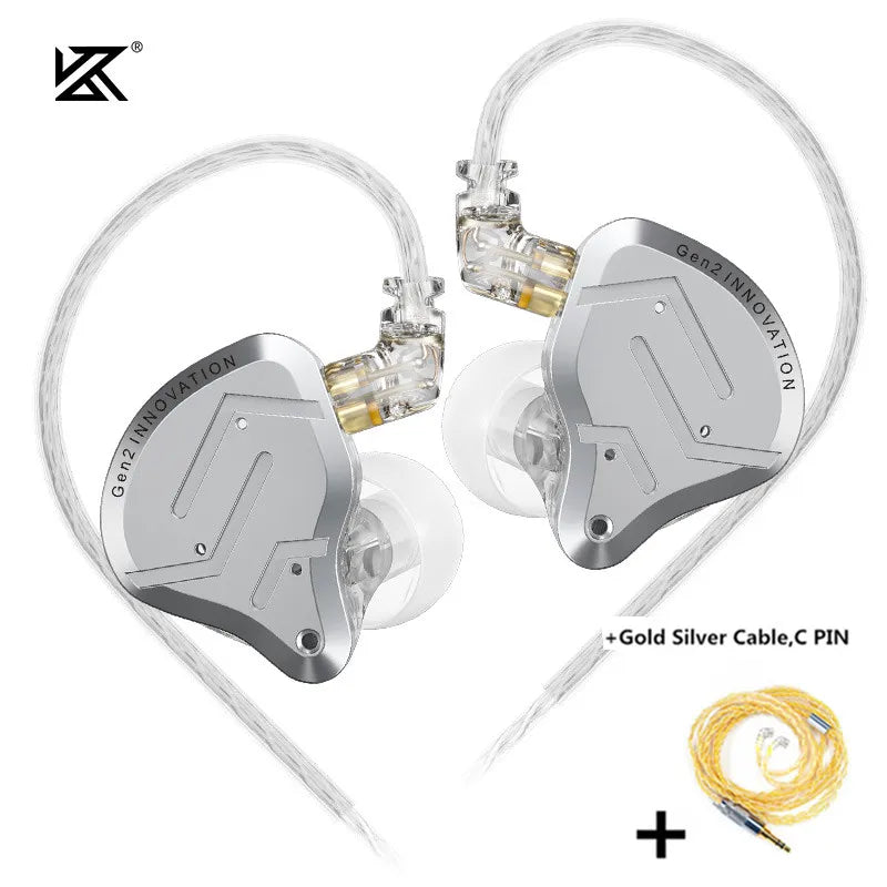 KZ ZSN Pro 2 Hybrid Drive 1BA 1DD in Ear Earphones HIFI Bass