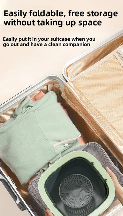 Portable Folding Washing Machine Home Use Integrated 11L Large Capacity Bras Pants Stockings Mini Washing Machine