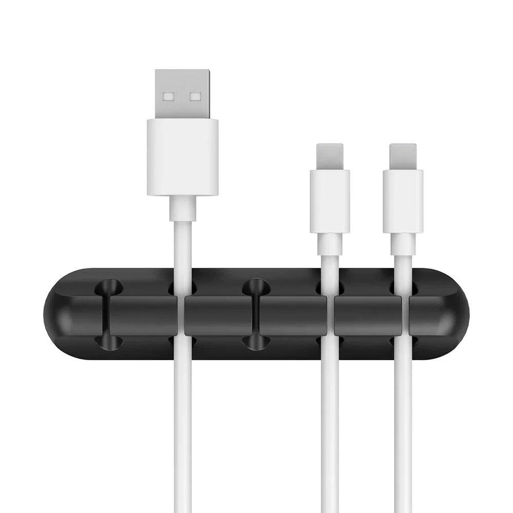NNBILI Silicone USB Cable Organizer Cable Winder Desktop Tidy Management