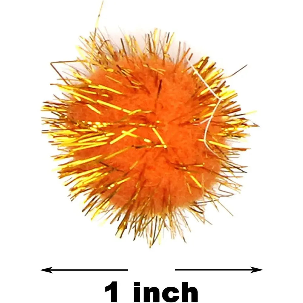 Cat Sparkle Balls Toy, 50-Piece Plush Play Ball Set