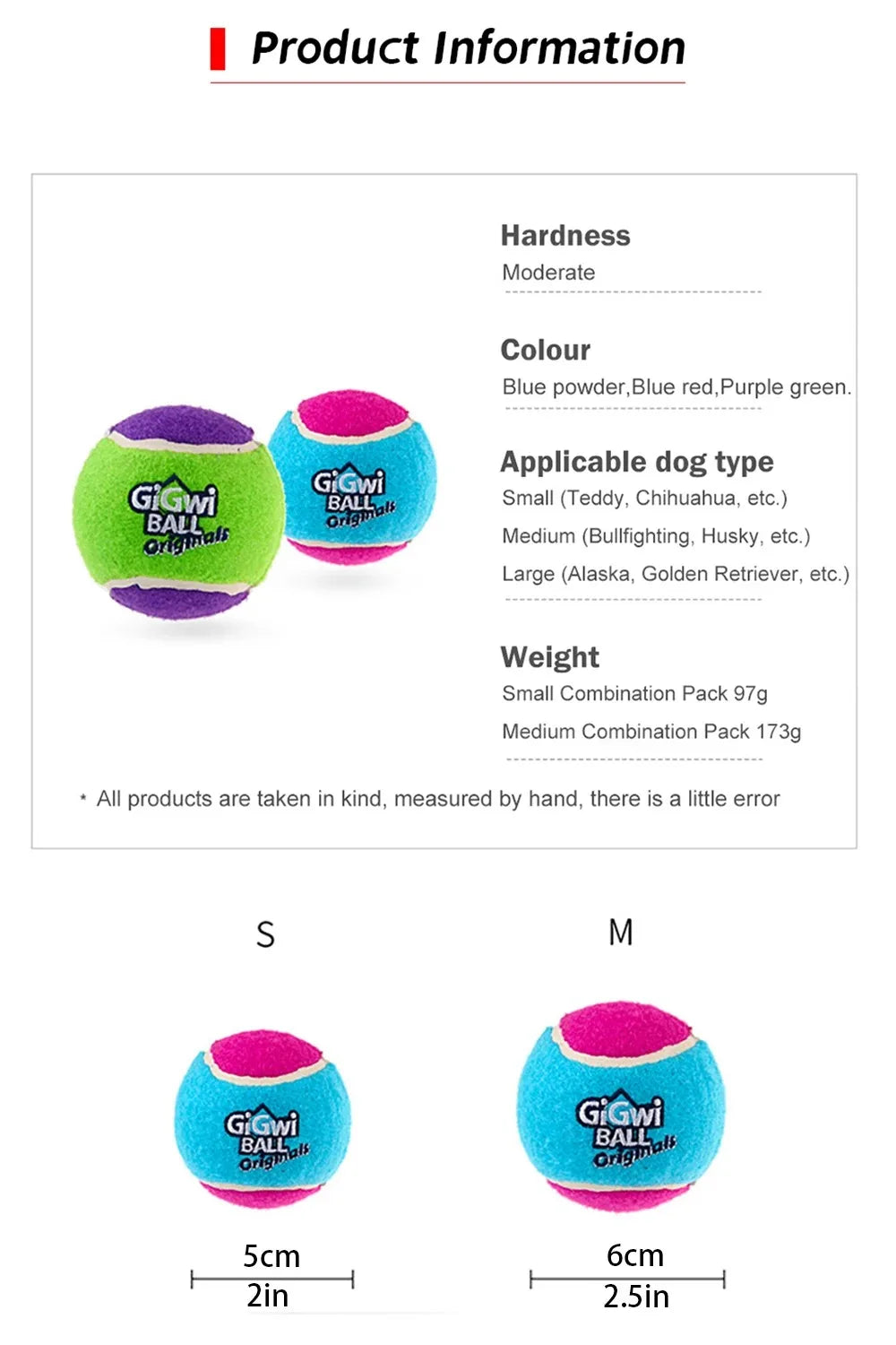 Rubber Squeaky Dog Ball