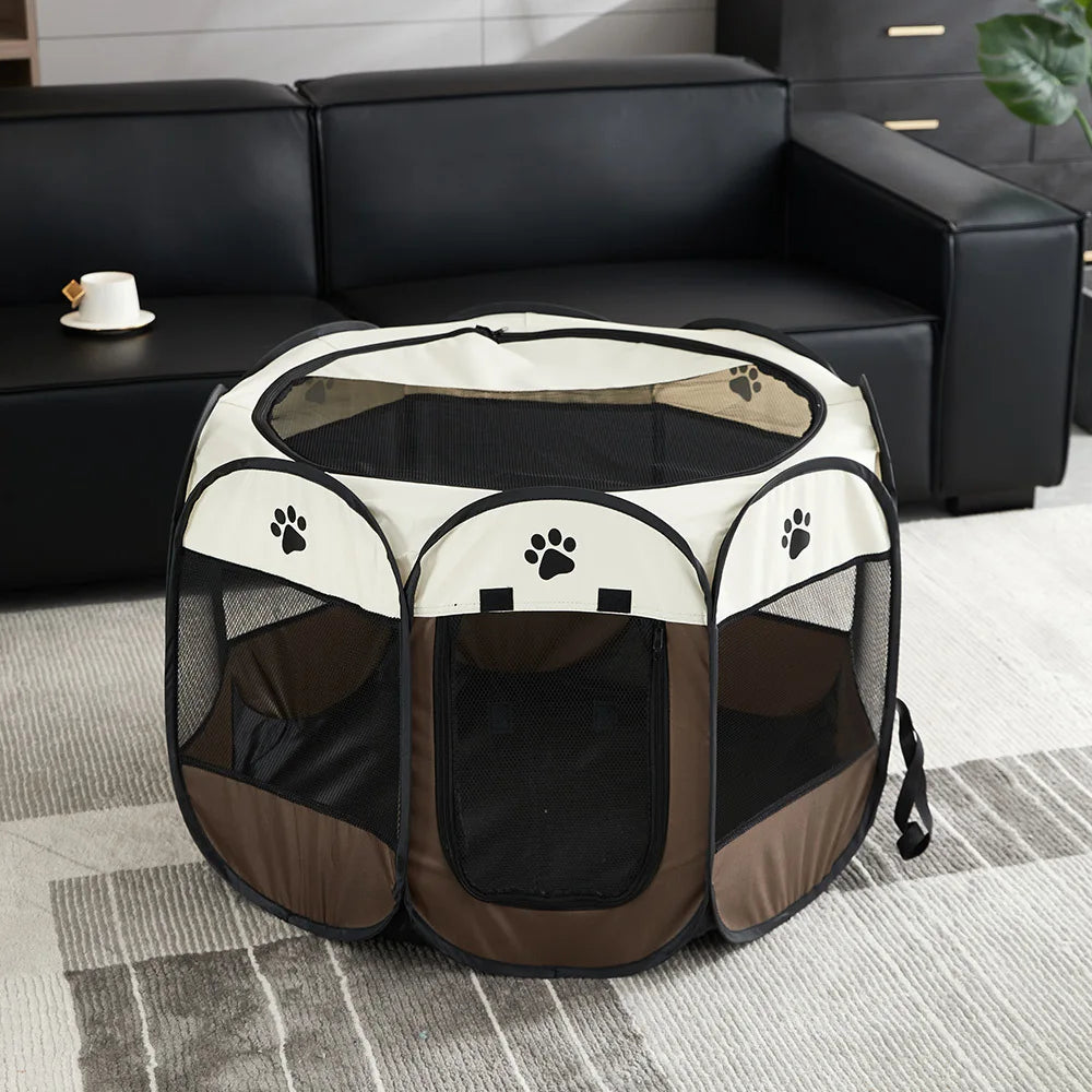 Foldable Oxford Cloth Pet Tent Portable Cat House & Small Dog Playpen