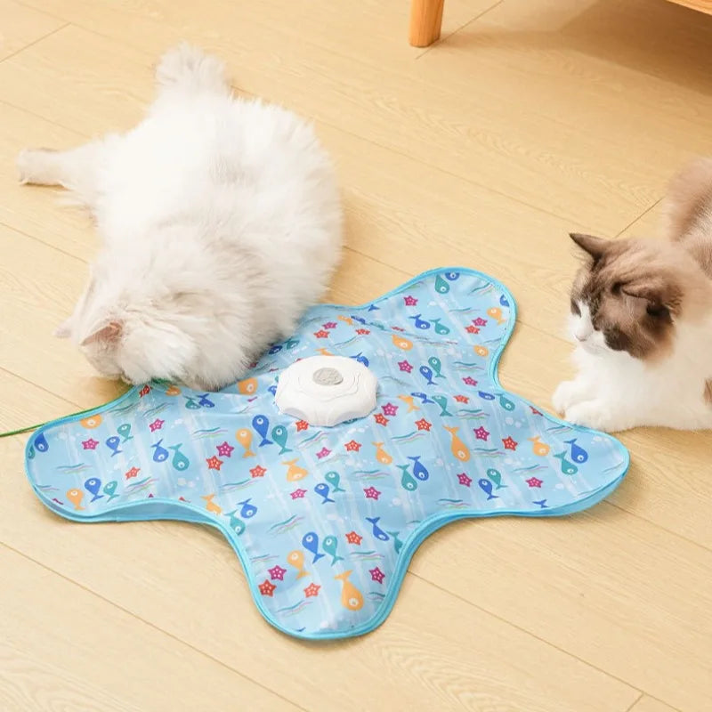 Interactive Automatic Cat Toy with Moving Feathers