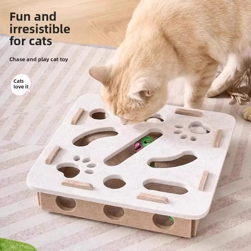 Interactive Cat Puzzle Toy & Ball Playhouse