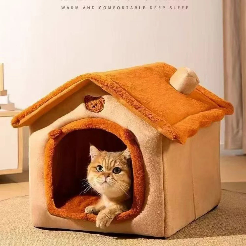 Cozy Indoor Cat House Comfortable Pet Shelter for Cats and Kittens
