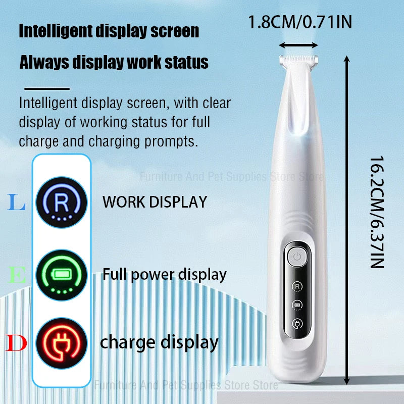 Rechargeable Dog Paw Trimmer with LED Light