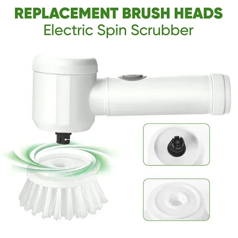 Rechargeable Cleaning Brush with 5 Replaceable Brush Heads
