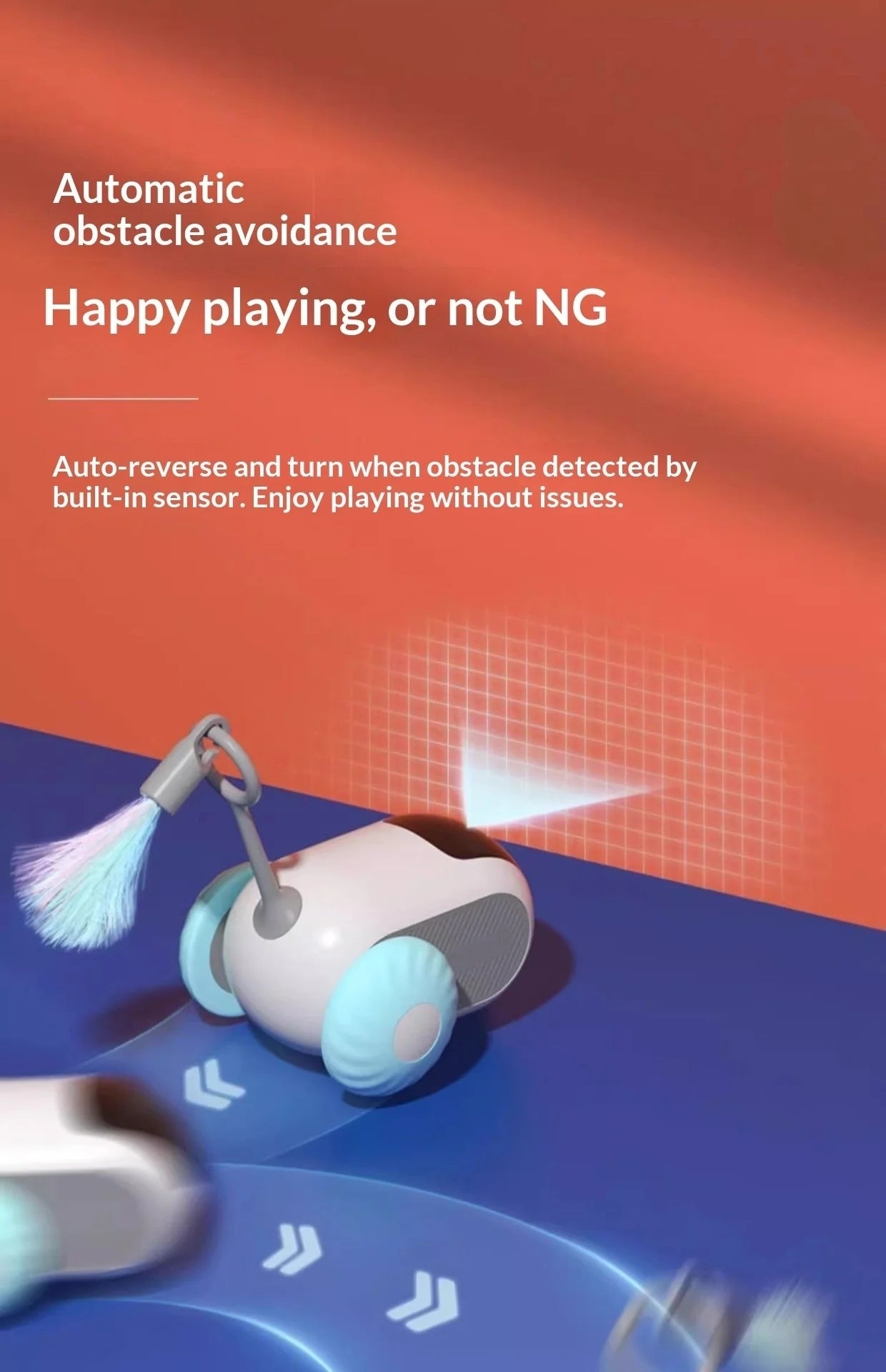 Remote Control Racing Car Cat Toy with Feather Teaser