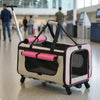 Collapsible Pet Trolley Carrier with Wheels