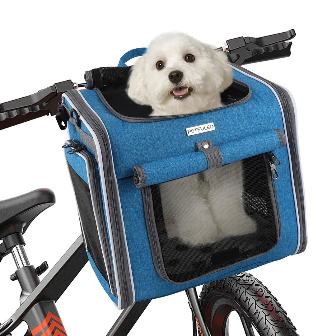 Expandable Dog & Cat Bike Basket Carrier